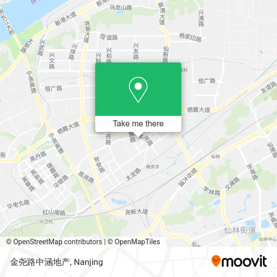 金尧路中涵地产 map