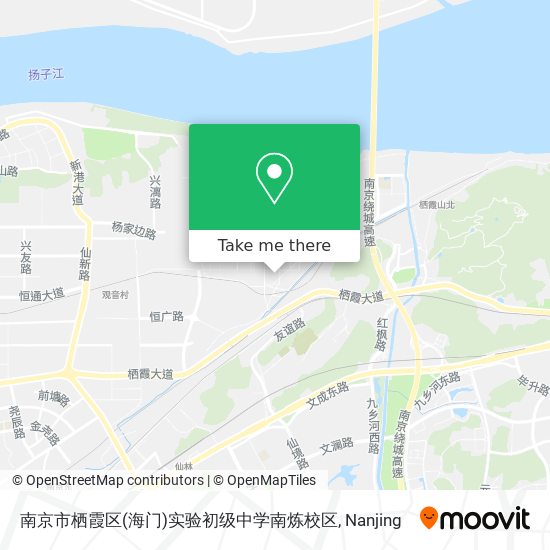 南京市栖霞区(海门)实验初级中学南炼校区 map