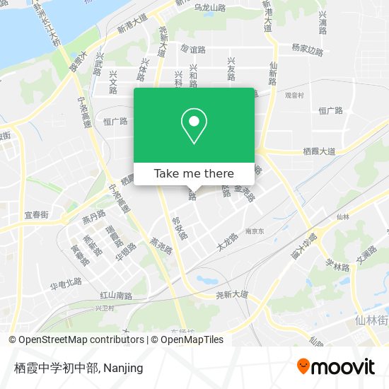 栖霞中学初中部 map