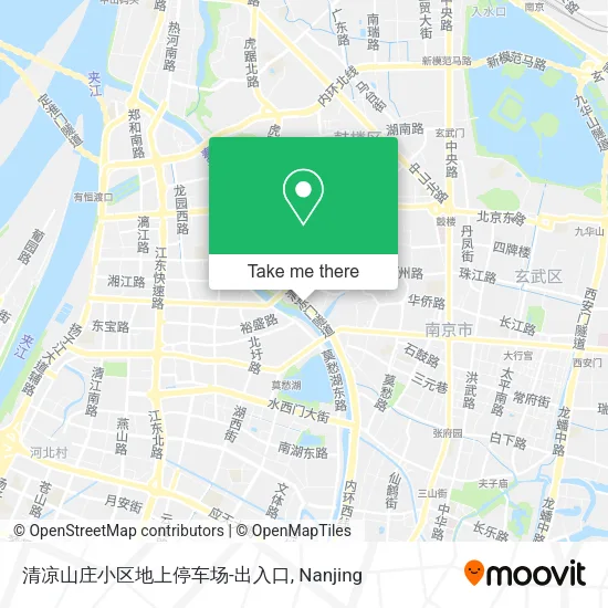 清凉山庄小区地上停车场-出入口 map