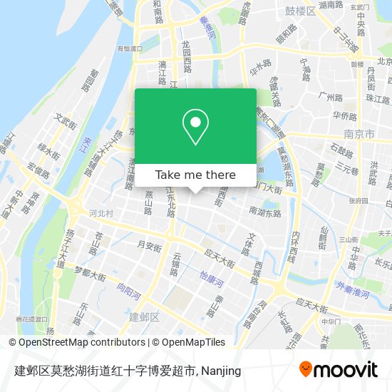 建邺区莫愁湖街道红十字博爱超市 map