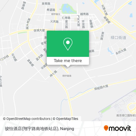 骏怡酒店(翔宇路南地铁站店) map
