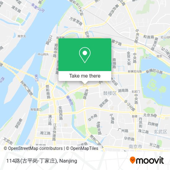 114路(古平岗-丁家庄) map