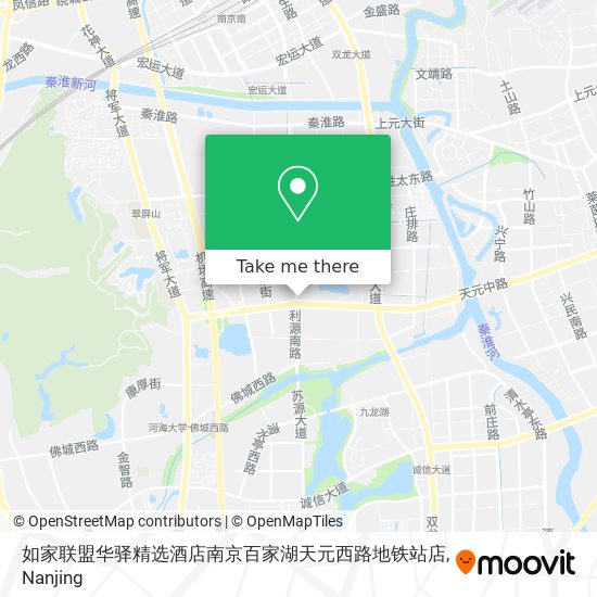 如家联盟华驿精选酒店南京百家湖天元西路地铁站店 map