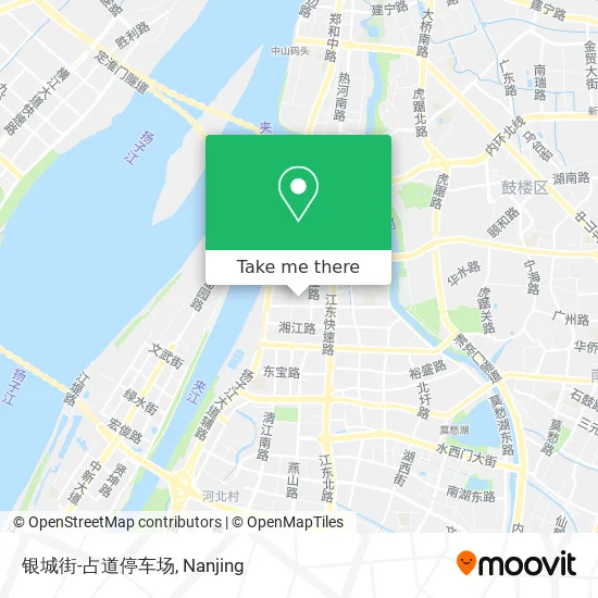 银城街-占道停车场 map
