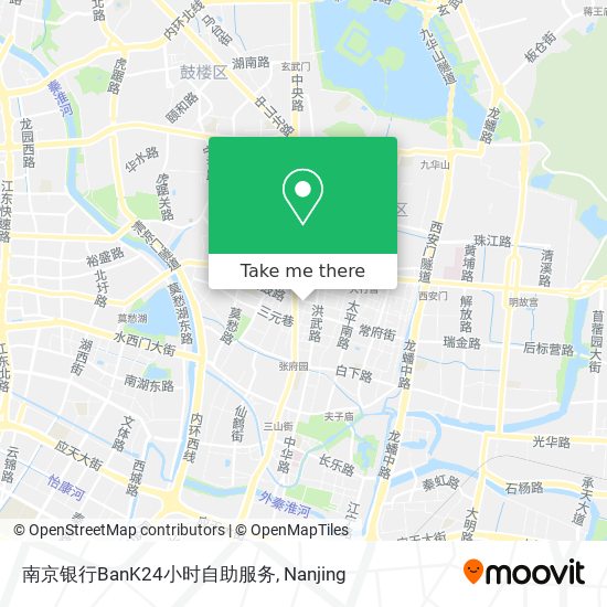南京银行BanK24小时自助服务 map