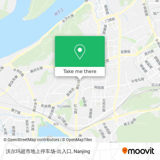 沃尔玛超市地上停车场-出入口 map