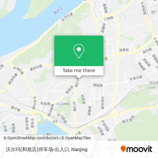 沃尔玛(和燕店)停车场-出入口 map
