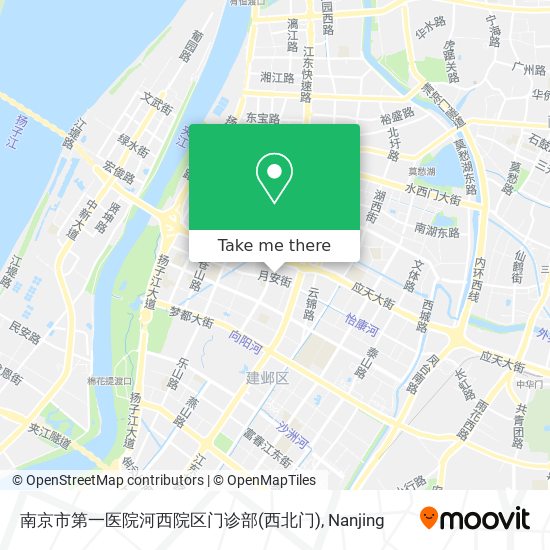 南京市第一医院河西院区门诊部(西北门) map