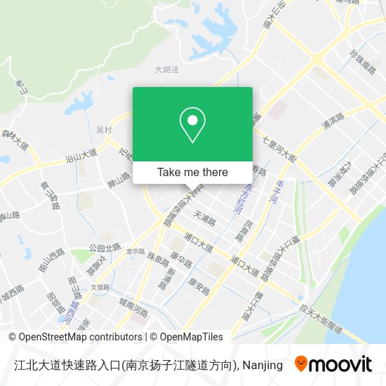 江北大道快速路入口(南京扬子江隧道方向) map