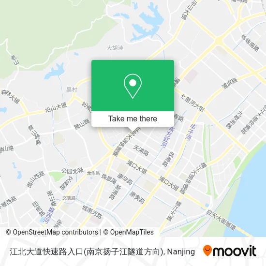 江北大道快速路入口(南京扬子江隧道方向) map