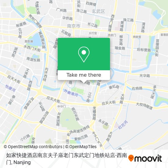 如家快捷酒店南京夫子庙老门东武定门地铁站店-西南门 map