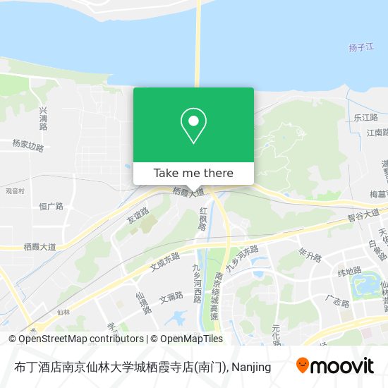 布丁酒店南京仙林大学城栖霞寺店(南门) map