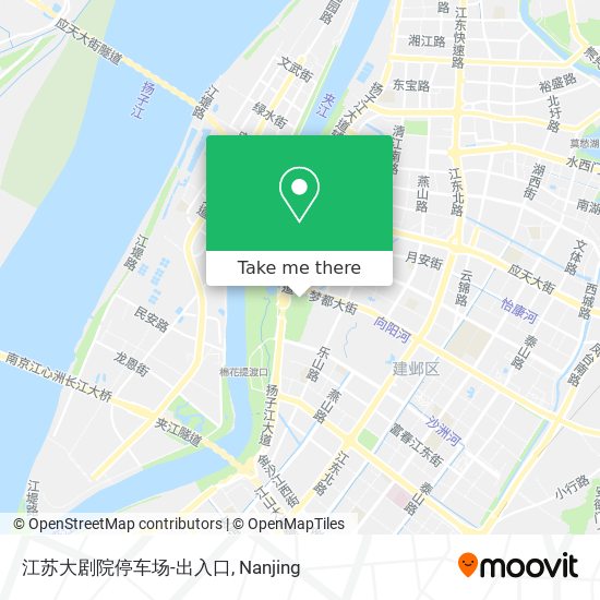 江苏大剧院停车场-出入口 map