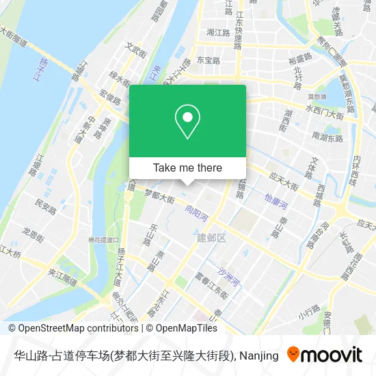 华山路-占道停车场(梦都大街至兴隆大街段) map