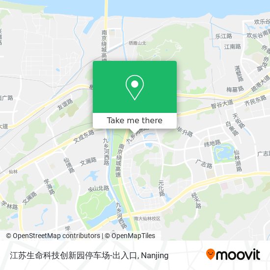 江苏生命科技创新园停车场-出入口 map