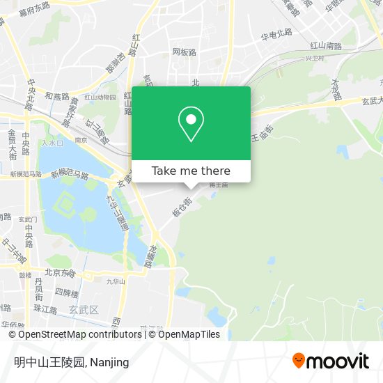 明中山王陵园 map