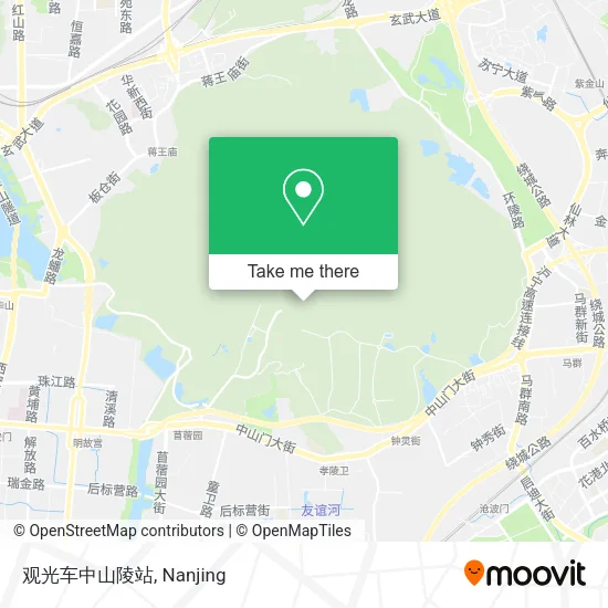 观光车中山陵站 map