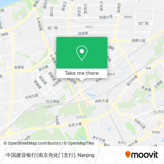 中国建设银行(南京尧化门支行) map