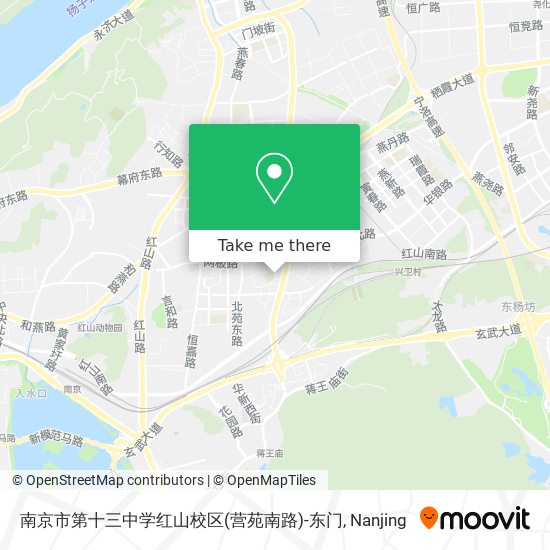 南京市第十三中学红山校区(营苑南路)-东门 map