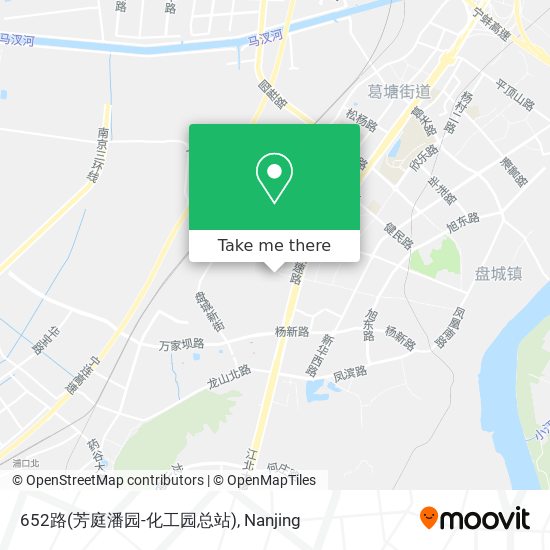 652路(芳庭潘园-化工园总站) map