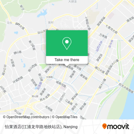 怡莱酒店(江浦龙华路地铁站店) map