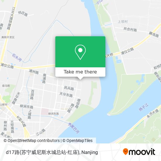 d17路(苏宁威尼斯水城总站-红庙) map
