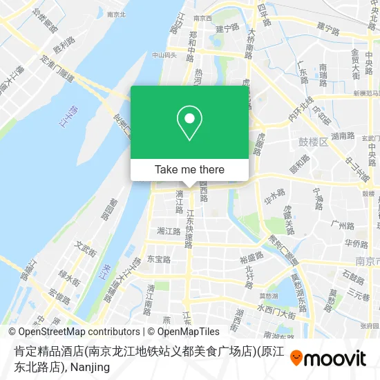 肯定精品酒店(南京龙江地铁站义都美食广场店)(原江东北路店) map