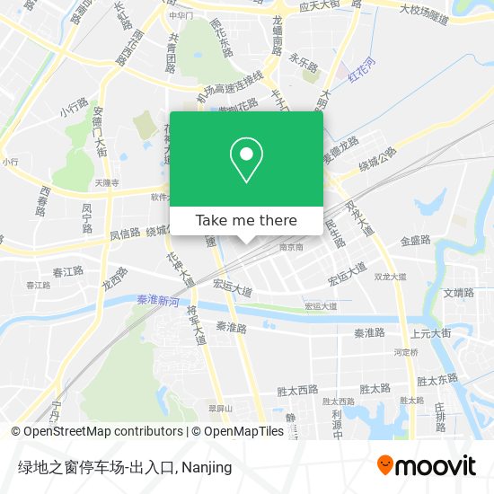 绿地之窗停车场-出入口 map