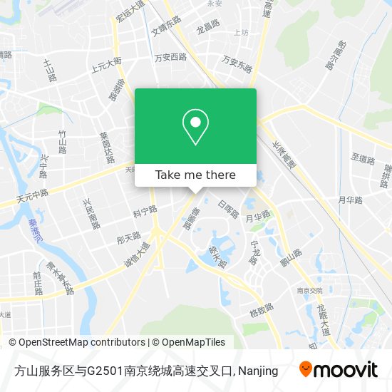 方山服务区与G2501南京绕城高速交叉口 map