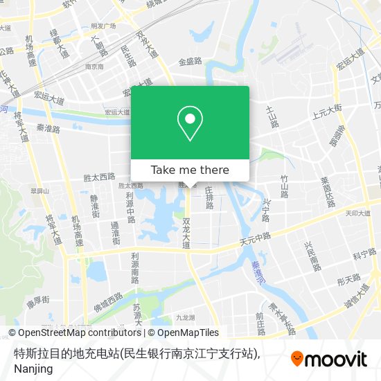 特斯拉目的地充电站(民生银行南京江宁支行站) map