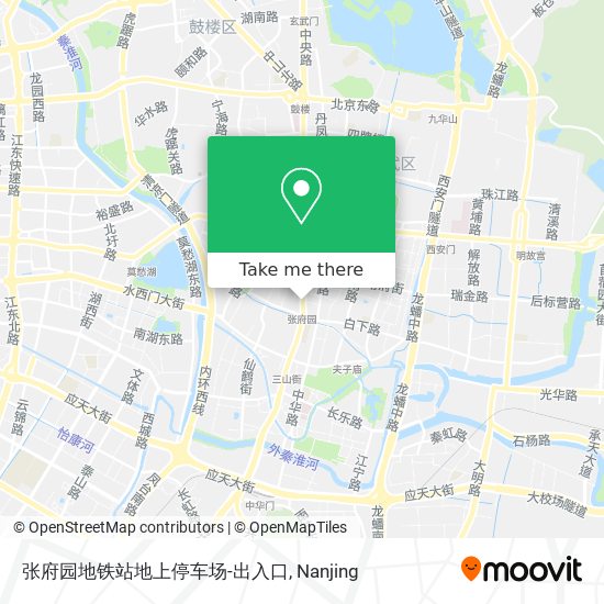 张府园地铁站地上停车场-出入口 map