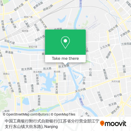 中国工商银行附行式自助银行(江苏省分行营业部江宁支行东山镇大街东路) map
