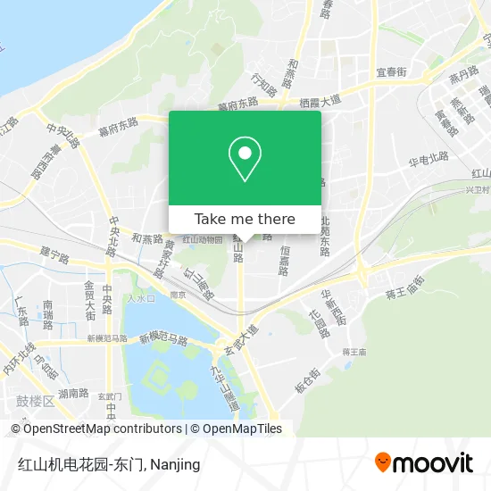 红山机电花园-东门 map