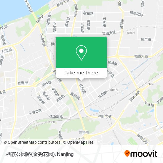 栖霞公园路(金尧花园) map