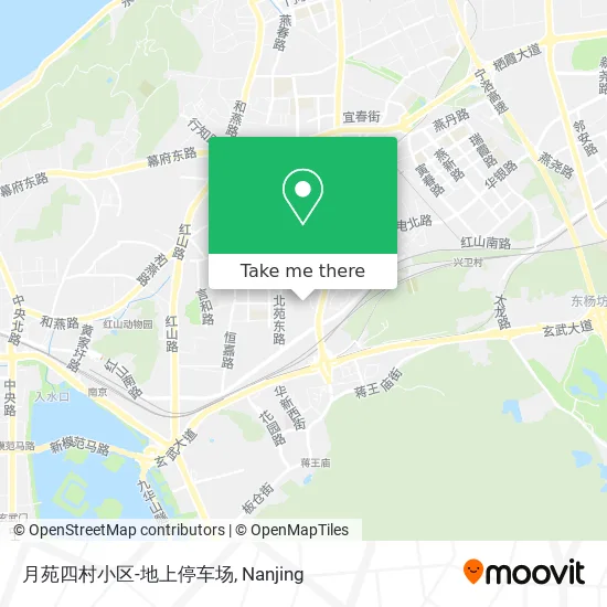 月苑四村小区-地上停车场 map