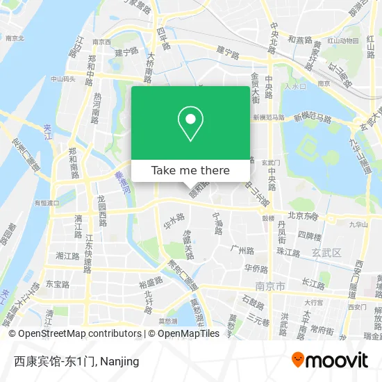 西康宾馆-东1门 map