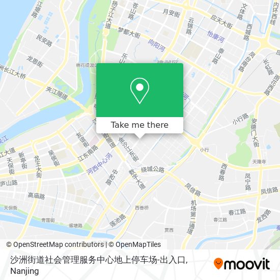 沙洲街道社会管理服务中心地上停车场-出入口 map