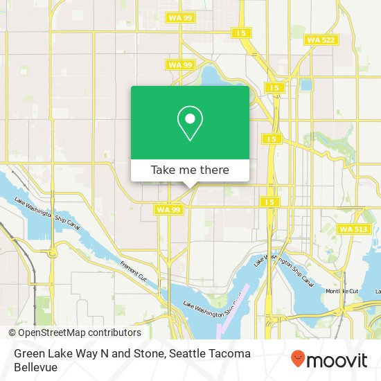 Green Lake Way N and Stone, Seattle, WA 98103 map