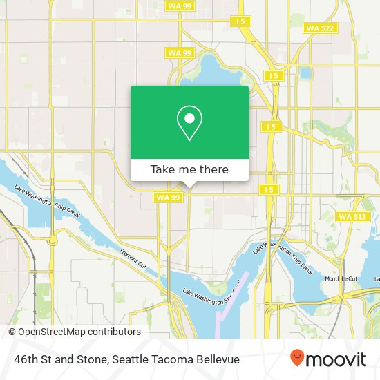 46th St and Stone, Seattle, WA 98103 map