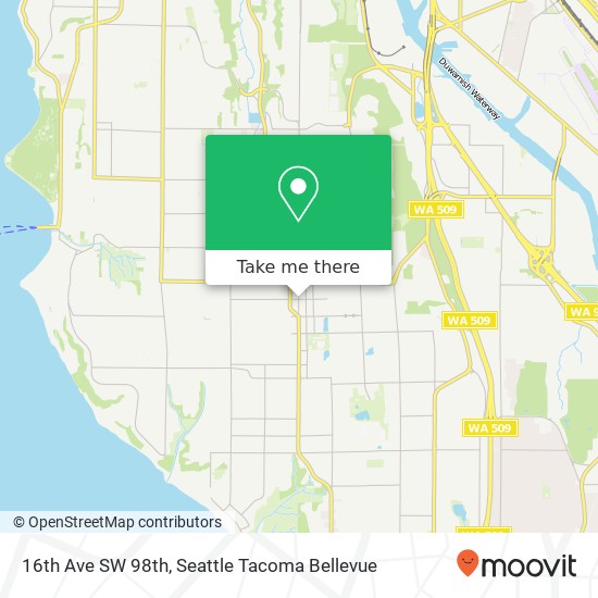 Mapa de 16th Ave SW 98th, Seattle, WA 98106