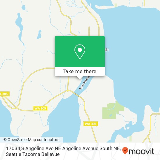 Mapa de 17034,S Angeline Ave NE Angeline Avenue South NE, Suquamish, WA 98392