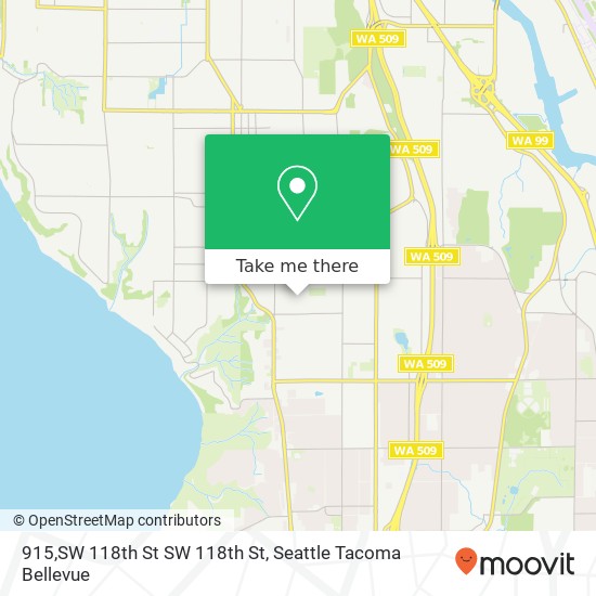 Mapa de 915,SW 118th St SW 118th St, Seattle, WA 98146