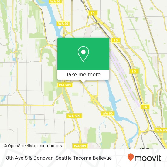 Mapa de 8th Ave S & Donovan, Seattle, WA 98108