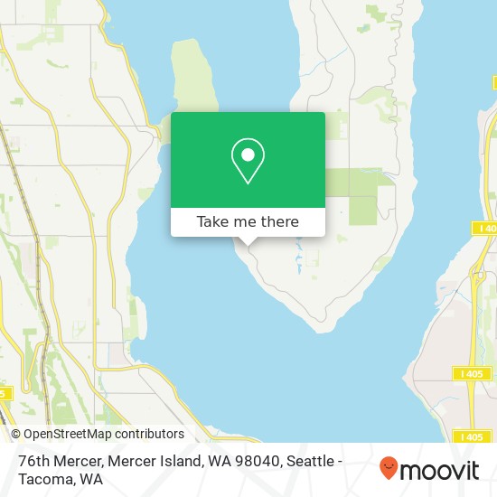 Mapa de 76th Mercer, Mercer Island, WA 98040