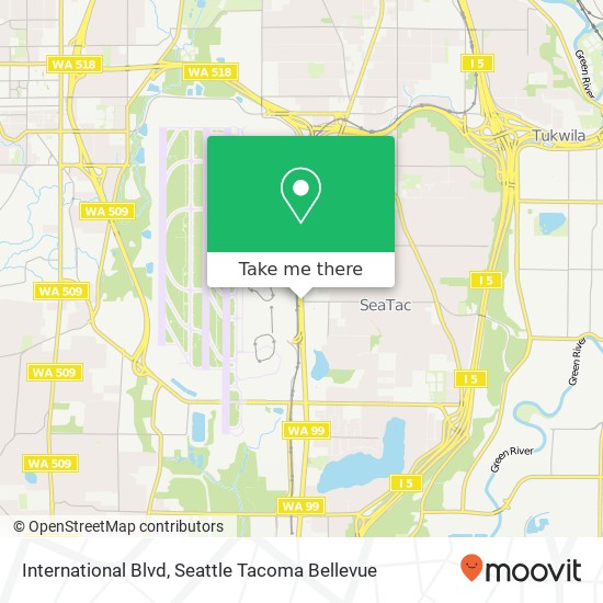 Mapa de International Blvd, Seatac, WA 98188