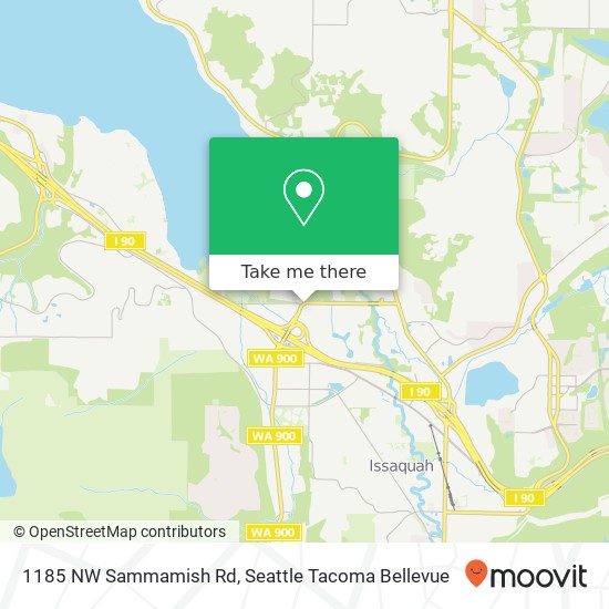 Mapa de 1185 NW Sammamish Rd, Issaquah, WA 98027