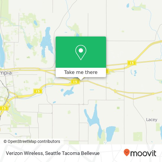 Mapa de Verizon Wireless, 3328 Pacific Ave SE
