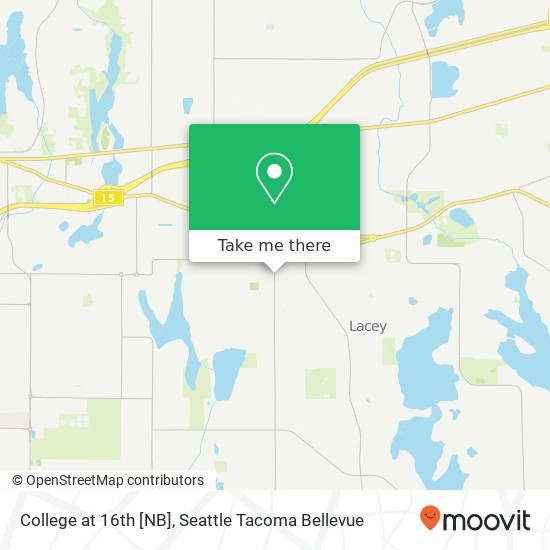 College at 16th [NB] map