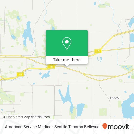 Mapa de American Service Medicar, 3726 Pacific Ave SE